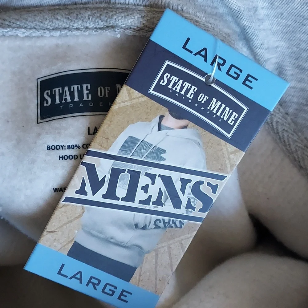 NWT State Of Mine North Carolina The Tar Heel State Fleece Lined Hoodie Mens L - Picture 12 of 15